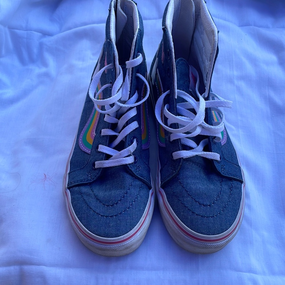 Vans sneakers size 2 girls rainbow